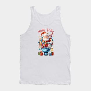 Holly Jolly bubble Santa Tank Top